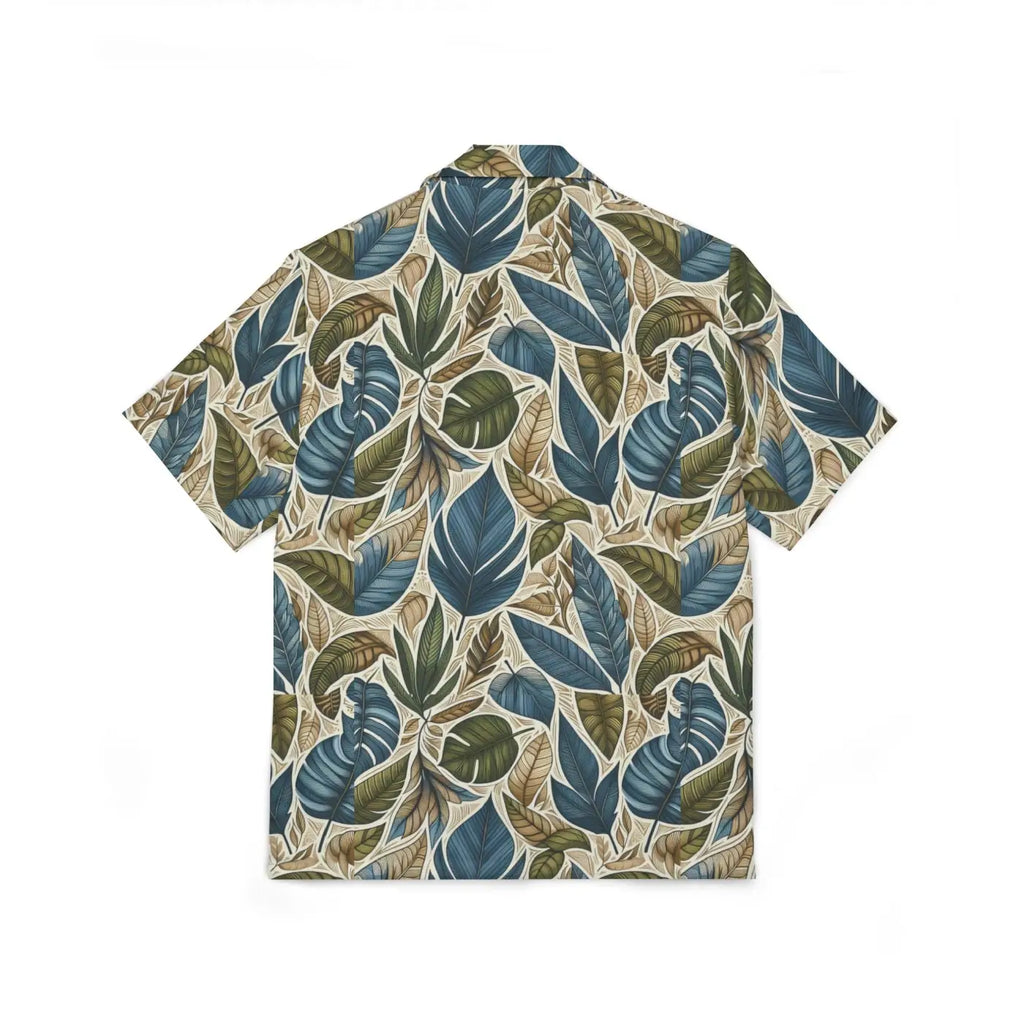 Tropical Leaf Hawaiian Camp Shirt - Summer Beach - Dipaliz