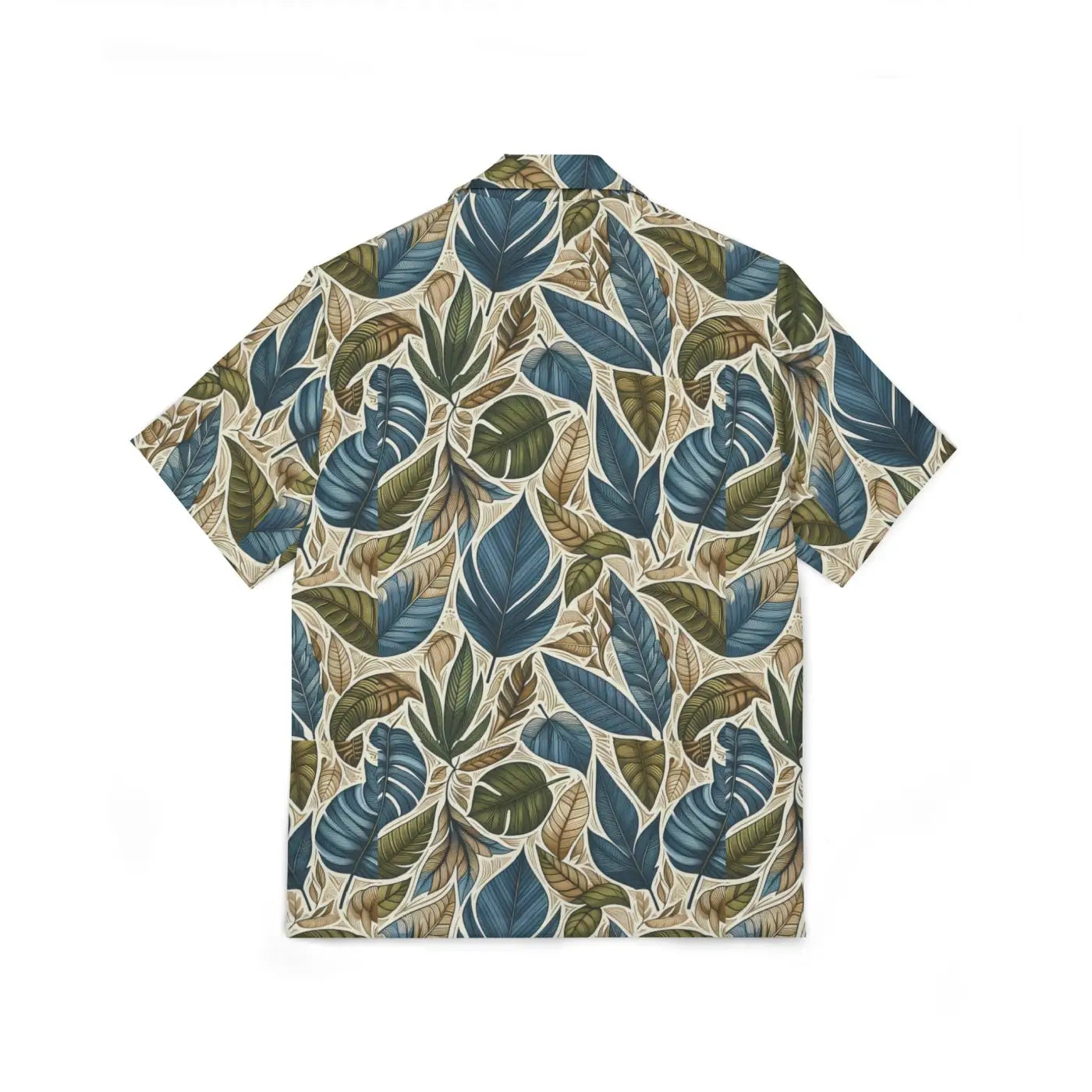Tropical Leaf Hawaiian Camp Shirt - Summer Beach - Dipaliz